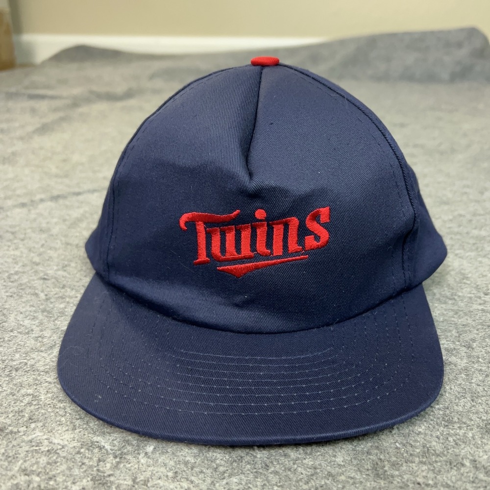 Vintage Minnesota Twins Hat Cap Snap Back Navy Red MLB Baseball Mens 90s‎ Sports